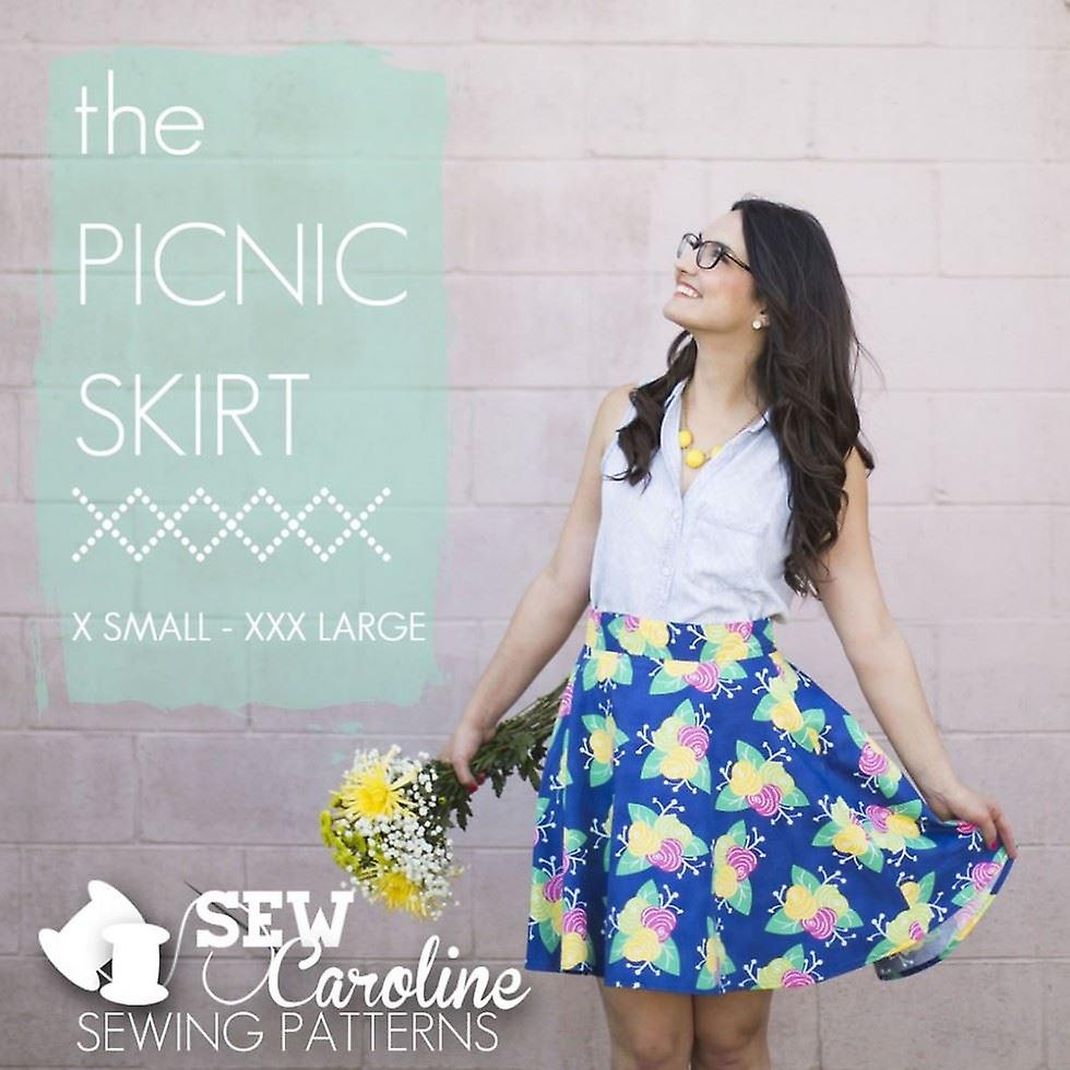 Sew Caroline Paper Sewing Pattern Picnic Skirt