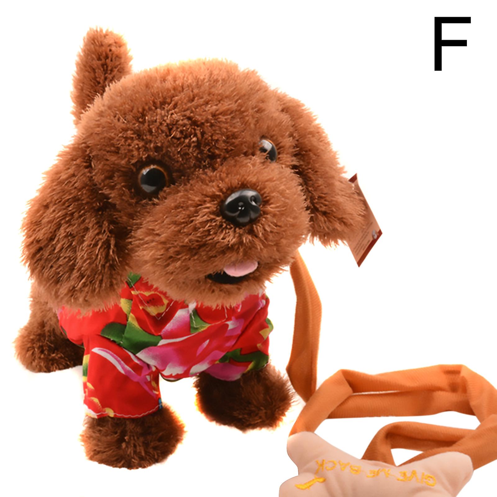 Cute Simulation Dog Plush Toy Electric Music Stuffed Animal Puppy Doll Teddy Dog Doll for Kids Party Gift