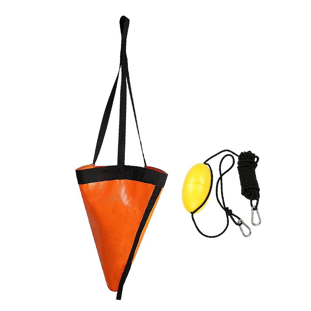 Sea Anchor Drogue + PVC Kayak 24'' Drift Anchor Tow Rope Throw Line for Boat