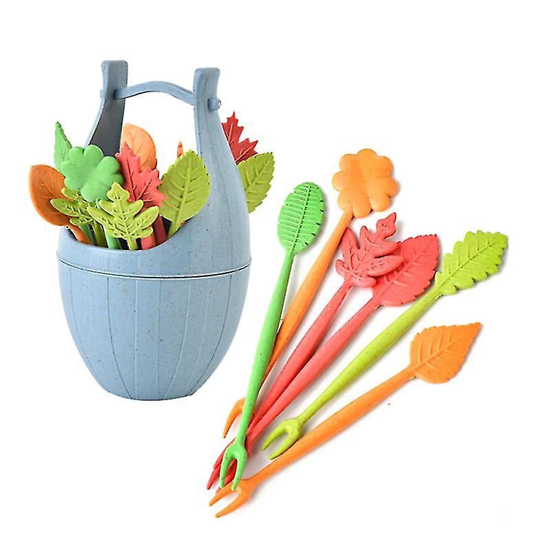 17pcs Leaf Fruit Fork