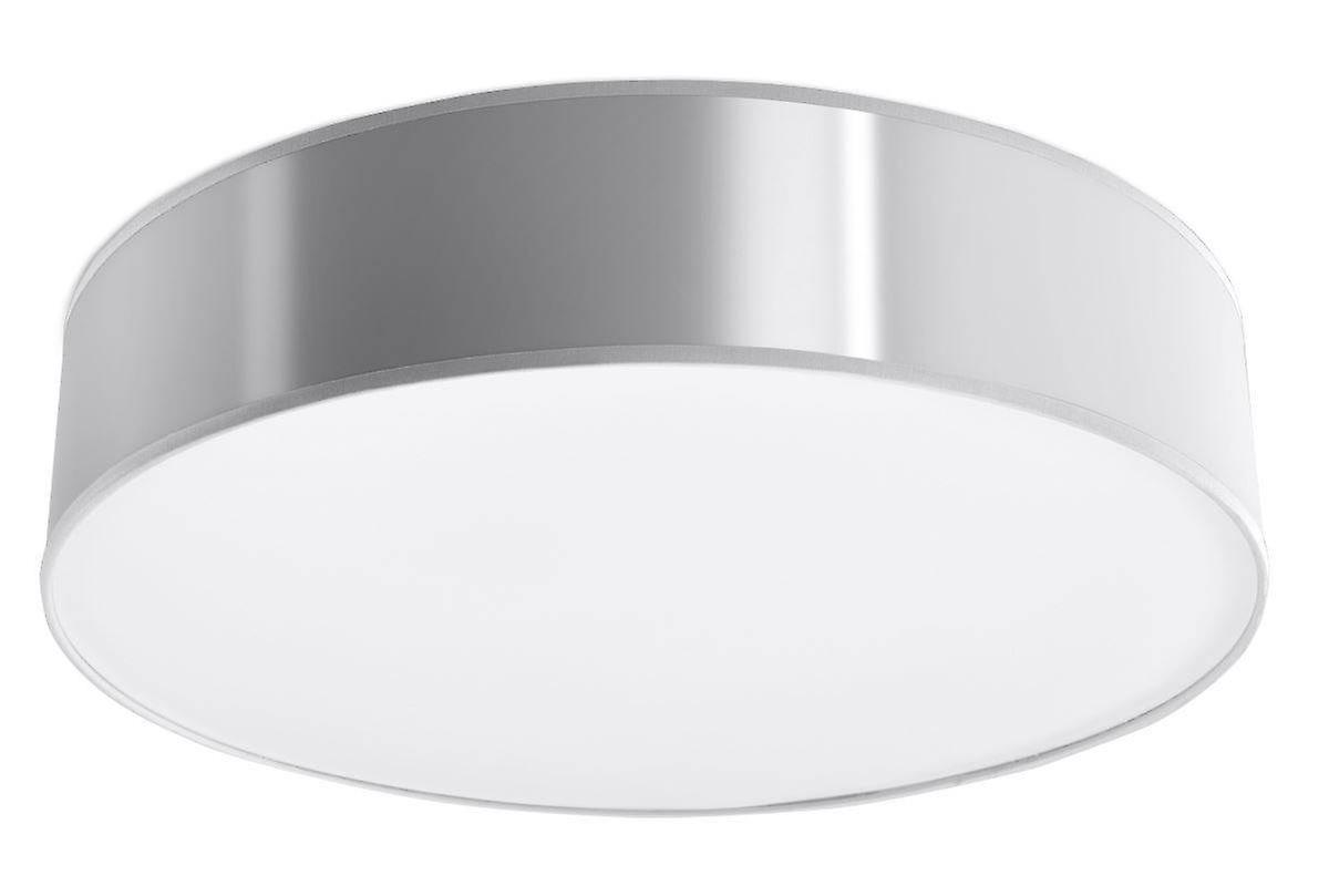 Sollux ARENA - 3 Light Flush Round Ceiling Light Silver, E27
