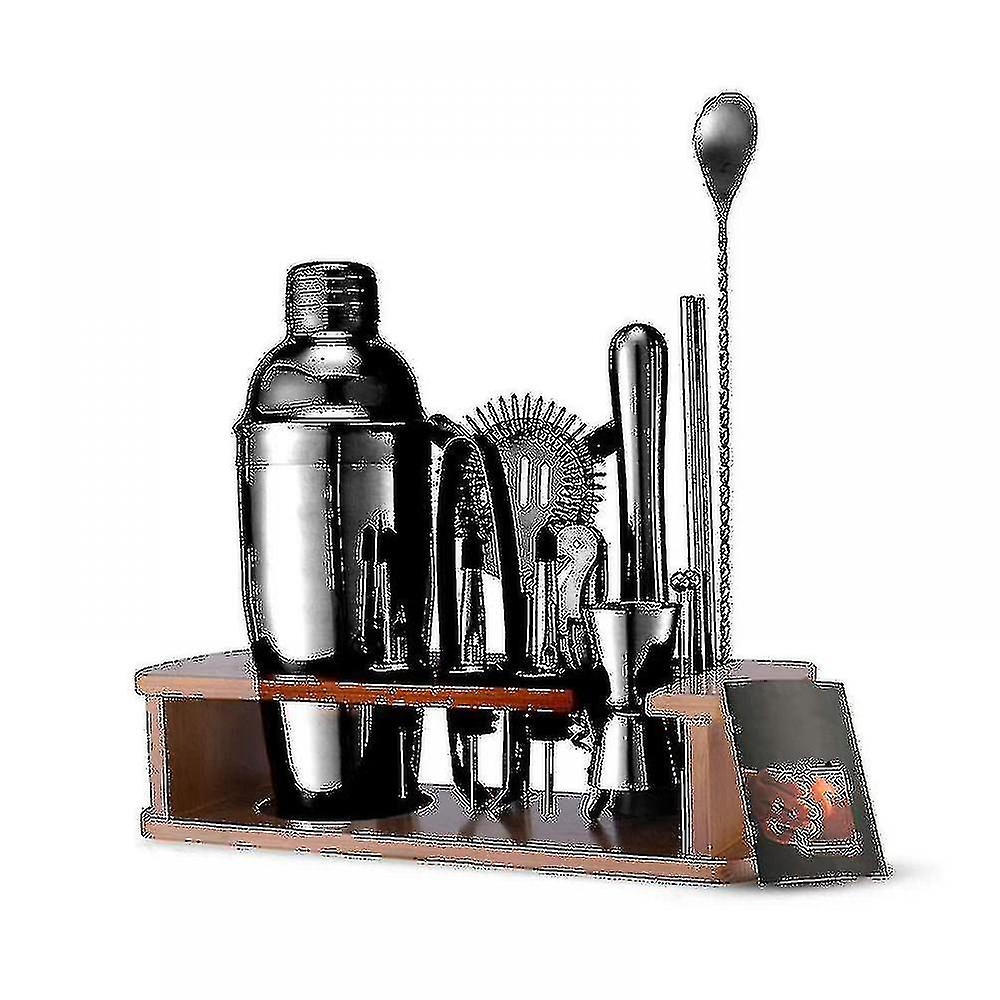 Huafei Cocktail Shaker Set Bartender Kit With Stand 16pcs Bar Kit Drink Mixer Set