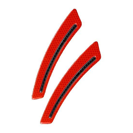 2Pcs Car Wheel Eyebrow Universal Anti-collision Reflective Warning Glossy Car Fender Protector Wheel Arch