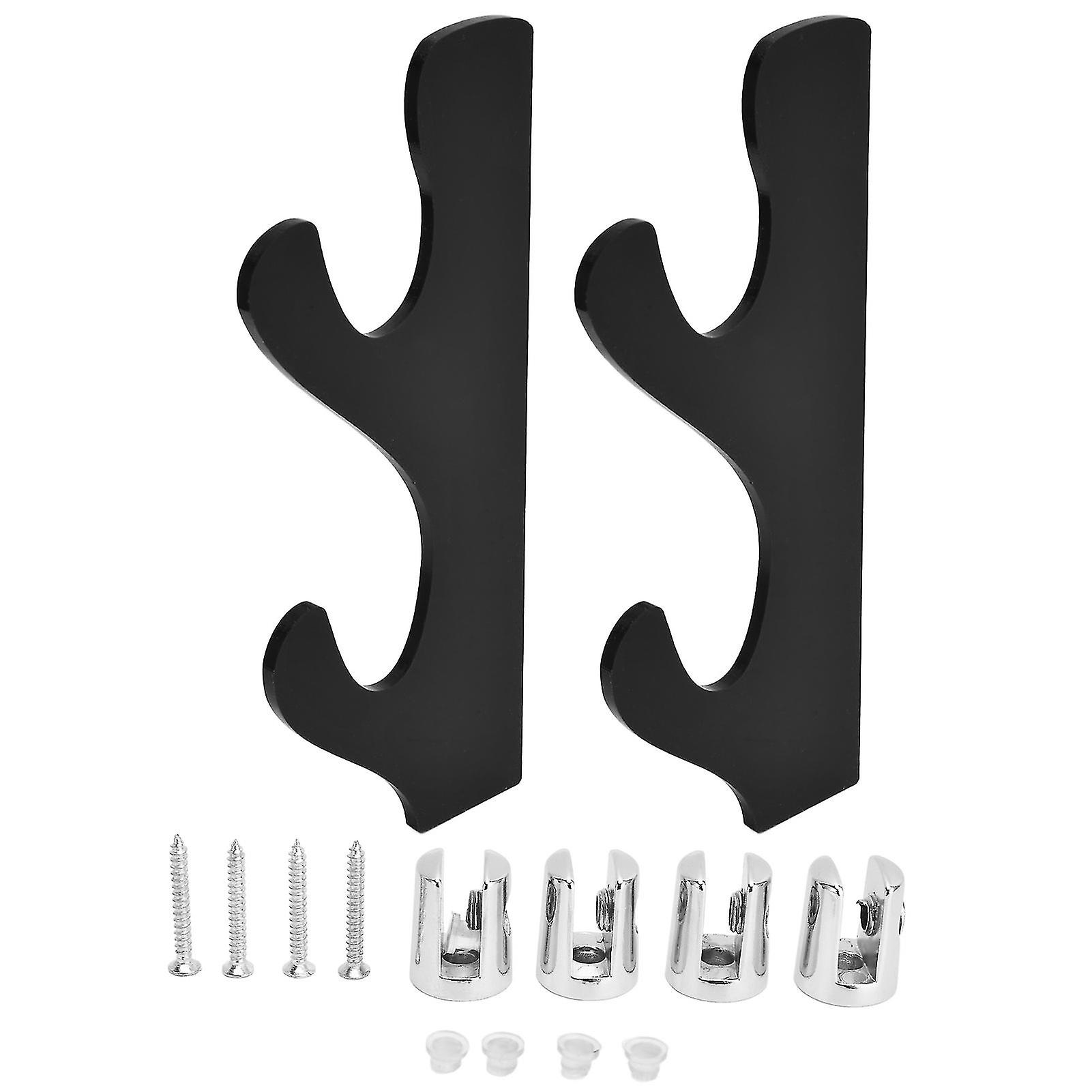 1 Pair  Lightsaber Sword Hook Competition  Display Stand Wall Mount Samurai Black