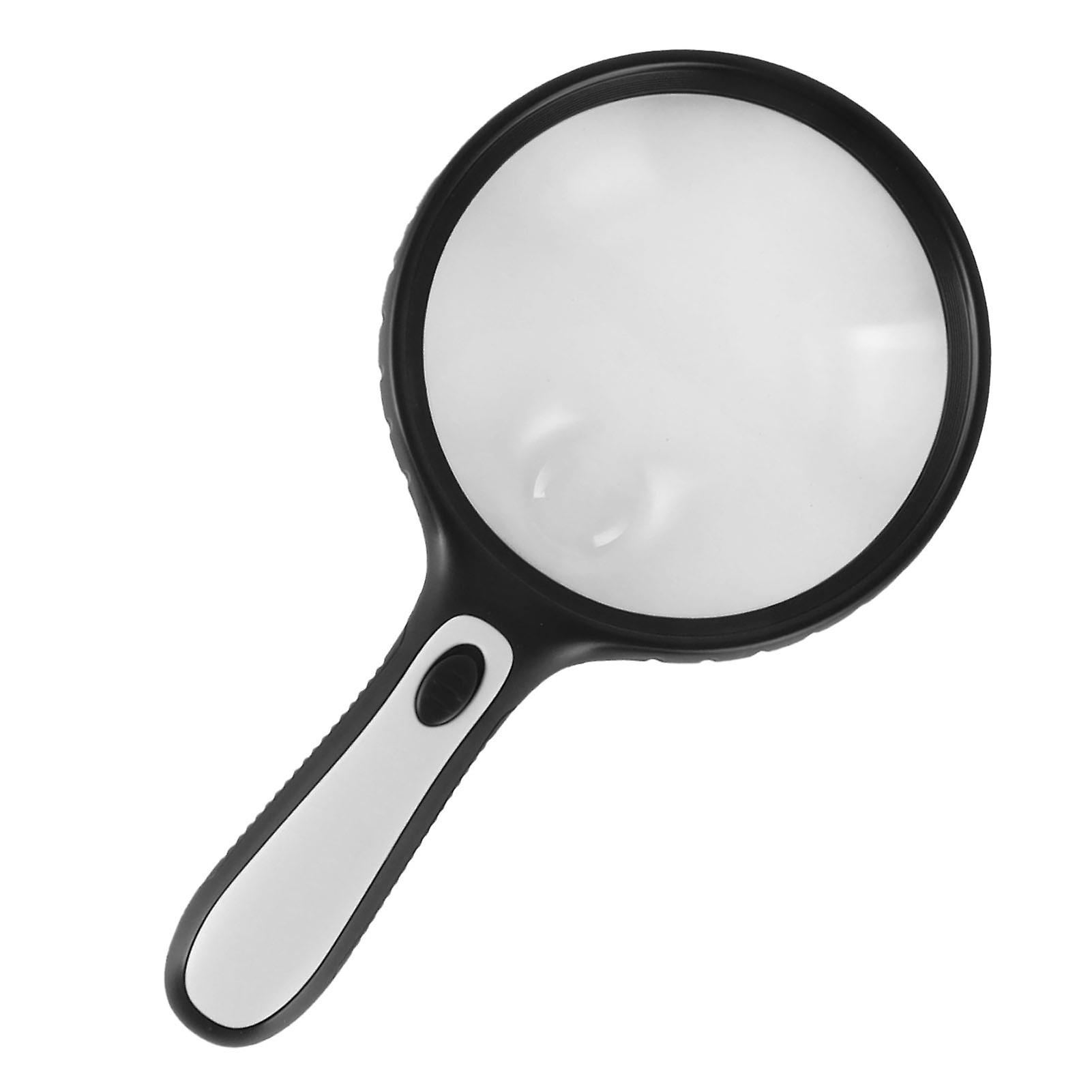 Magnifying Glass Professional Large Viewing Area Evenly Lit Handheld Magnifying Glass with 4 LED Lights 
