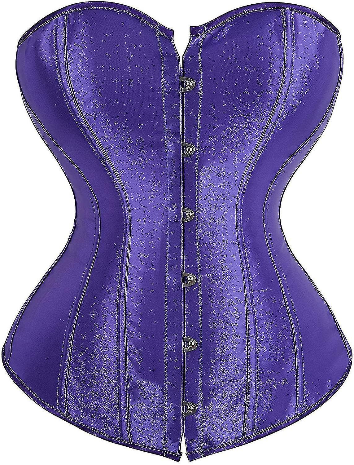 נשים של מחוך Bustier העליון סקסי הלבשה תחתונה קובע שחור סאטן מותניים סינצ'ר