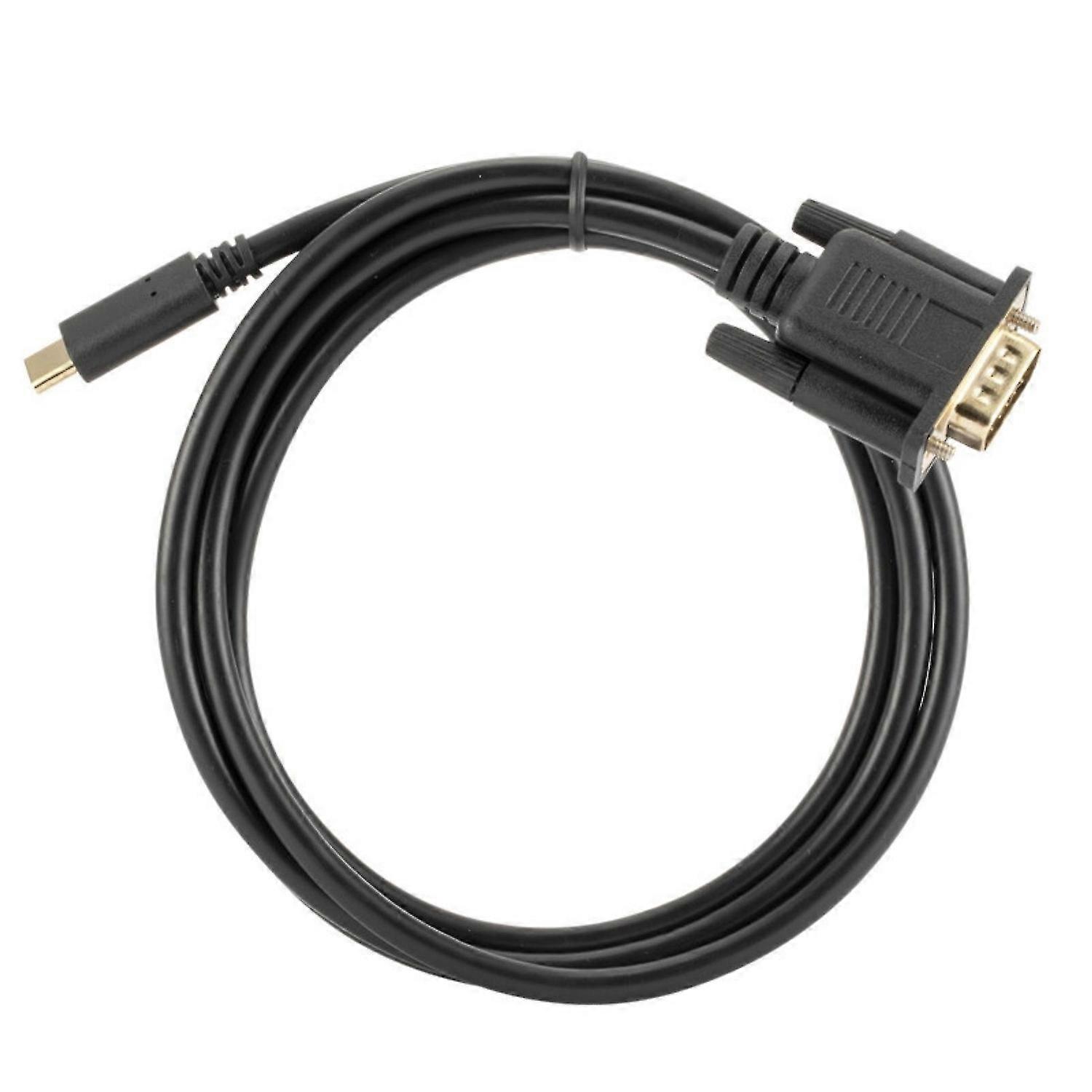 Converter Cable HD-compatible Stable Output USB3.1 Type-C Male to VGA 1080P Compact Adapter Cable fo