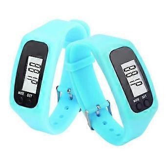 Executar relógio de passo pulseira pedometer calorias contra distância de caminhada lcd digital