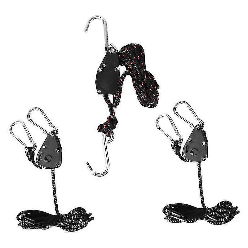 3pcs Storage Hooks, Tie Down Rope