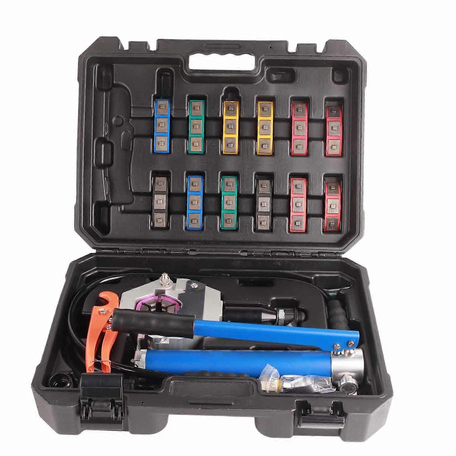 Auto Manual A/C Hose Crimper Kit Mechanical Portable with Storage Box Air Conditioning Repairing Set NO.17927