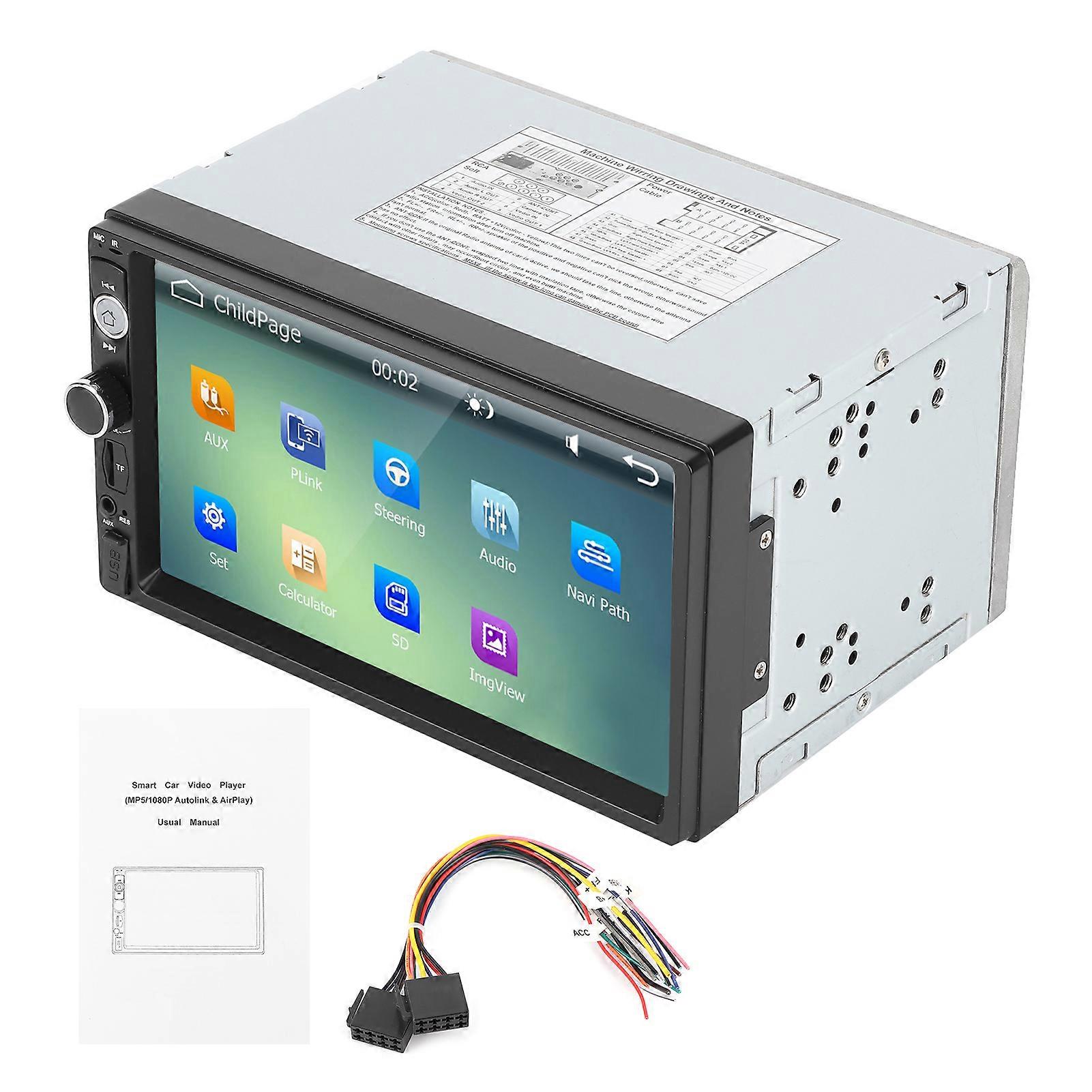 7in Car MP5 Player Stereo Radio Multimedia Support Bluetooth/AM/FM/RDS/AUX In/USB/Micro Memory Card E2U311