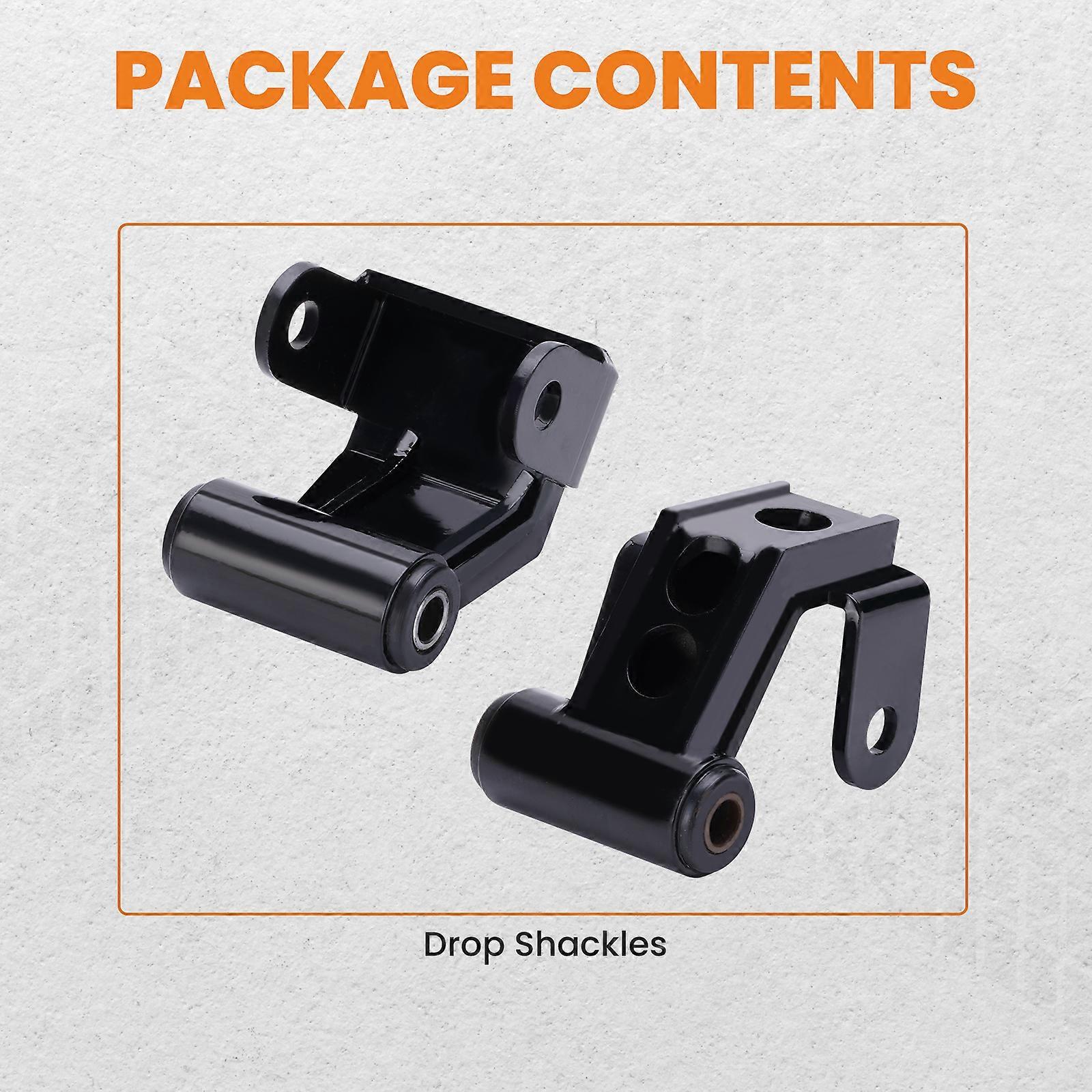 2" Lowering Shackles Leveling Kit 2003~13 for Dodge RAM 2500 3500 MEGACAB 1500 2003~2013 Powder~Coated WQ1488