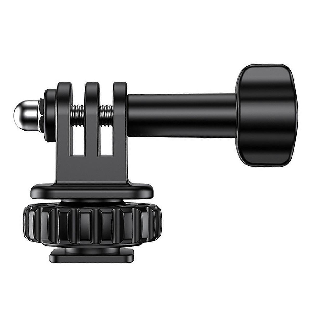 Action Camera Cold Shoe Adapter with 180 Adjustment, 1/4 Inch Screw Hole, Compatible with for Hero 12/11/10/9/8