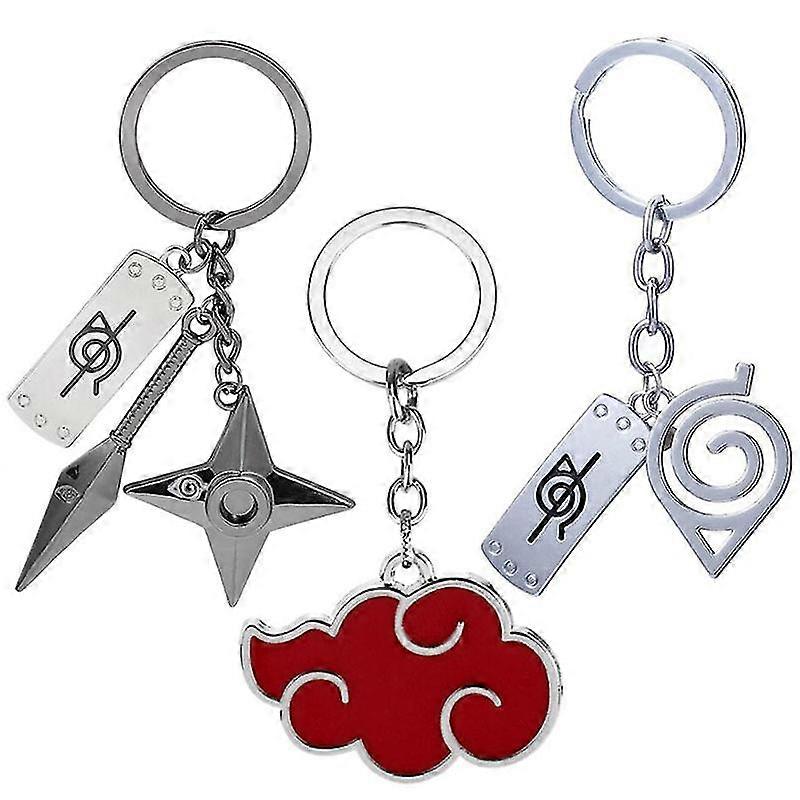 Anime Μπρελόκ Κόκκινο σύννεφο Ninja Kunai Όπλο Modle Μπρελόκ Μενταγιόν Μπρελόκ Goth Μόδα Για Θαυμαστές Γυναίκες Άνδρες Δώρο Κοσμήματα