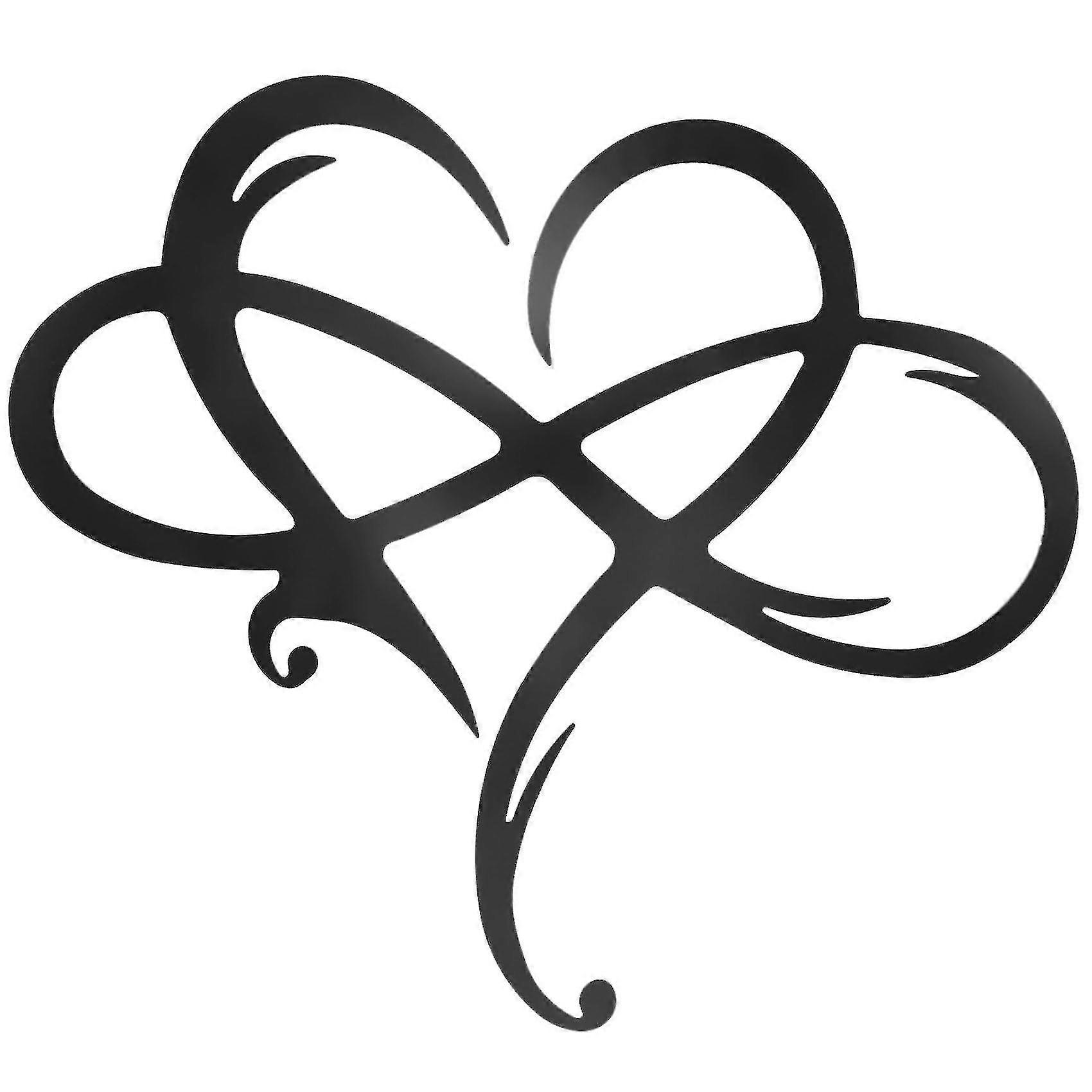 매달려 사랑 심장 금속 벽 예술 홈 장식 심장 벽 표지판 조각 홈 웨딩 장식 - L