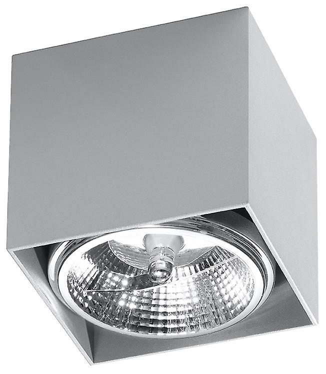 Blake Surface Mounted Downlights Square Flush Light Grey GU10