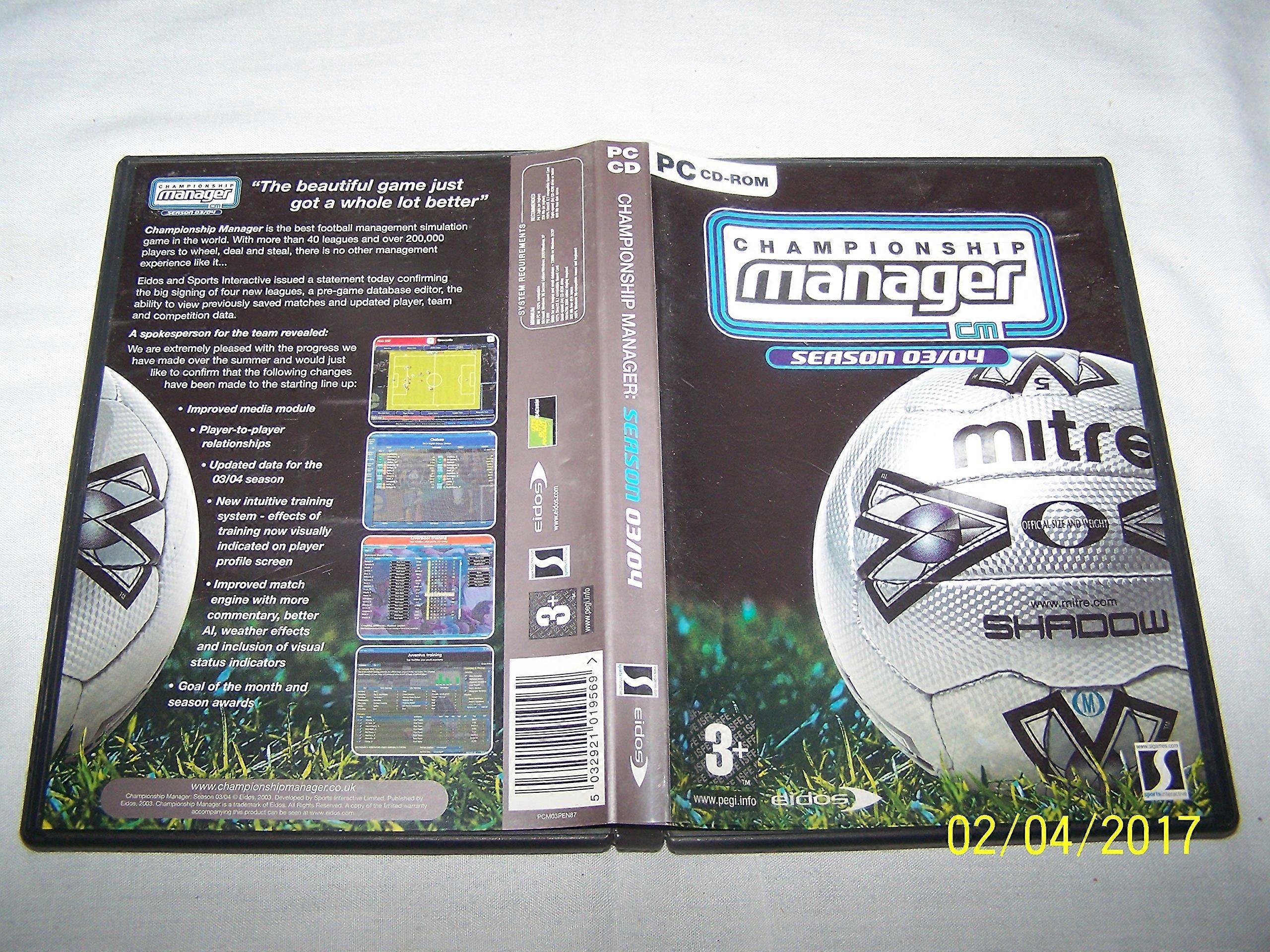 Championship Manager Season 0304 (PC Windows) - New & Sealed