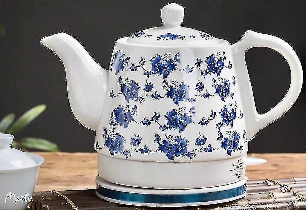 Keramikkessel, Blumenmuster - 1,2 l