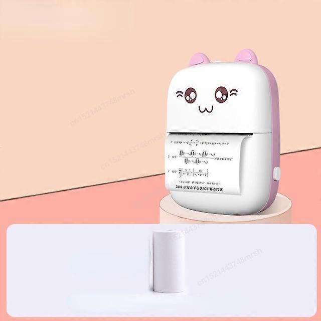 Portable Thermal Printer Mini Cat Printing Paper Photo