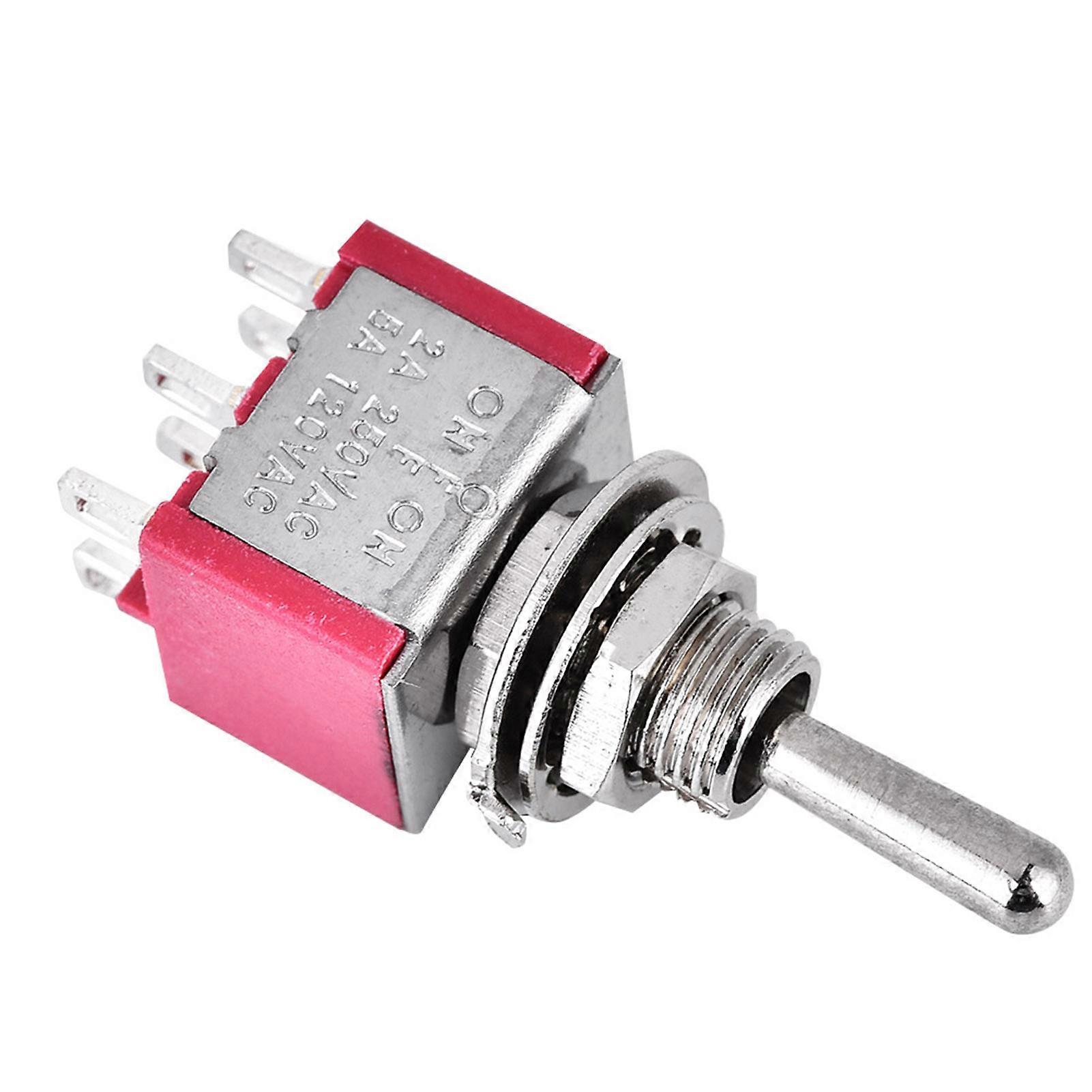 Electric Guitar Toggle Switches 3 Way Timbre Conversion Mini Shaking Head Switch (Red)