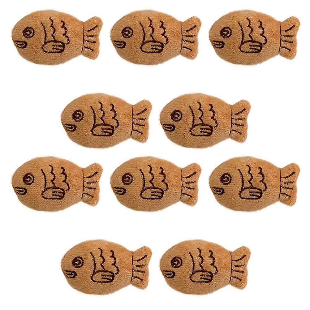 10pcs kleine Fisch Brosche Mode Karikatur Eleganter Plüsch Schnapper Form Brosche