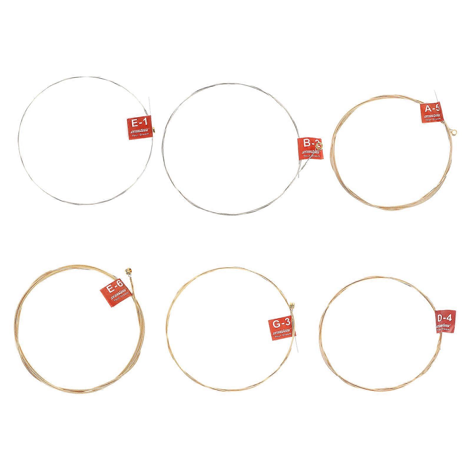 6Pcs Practical Folk Guitar Strings Guitar Accessories for Replacement Strings