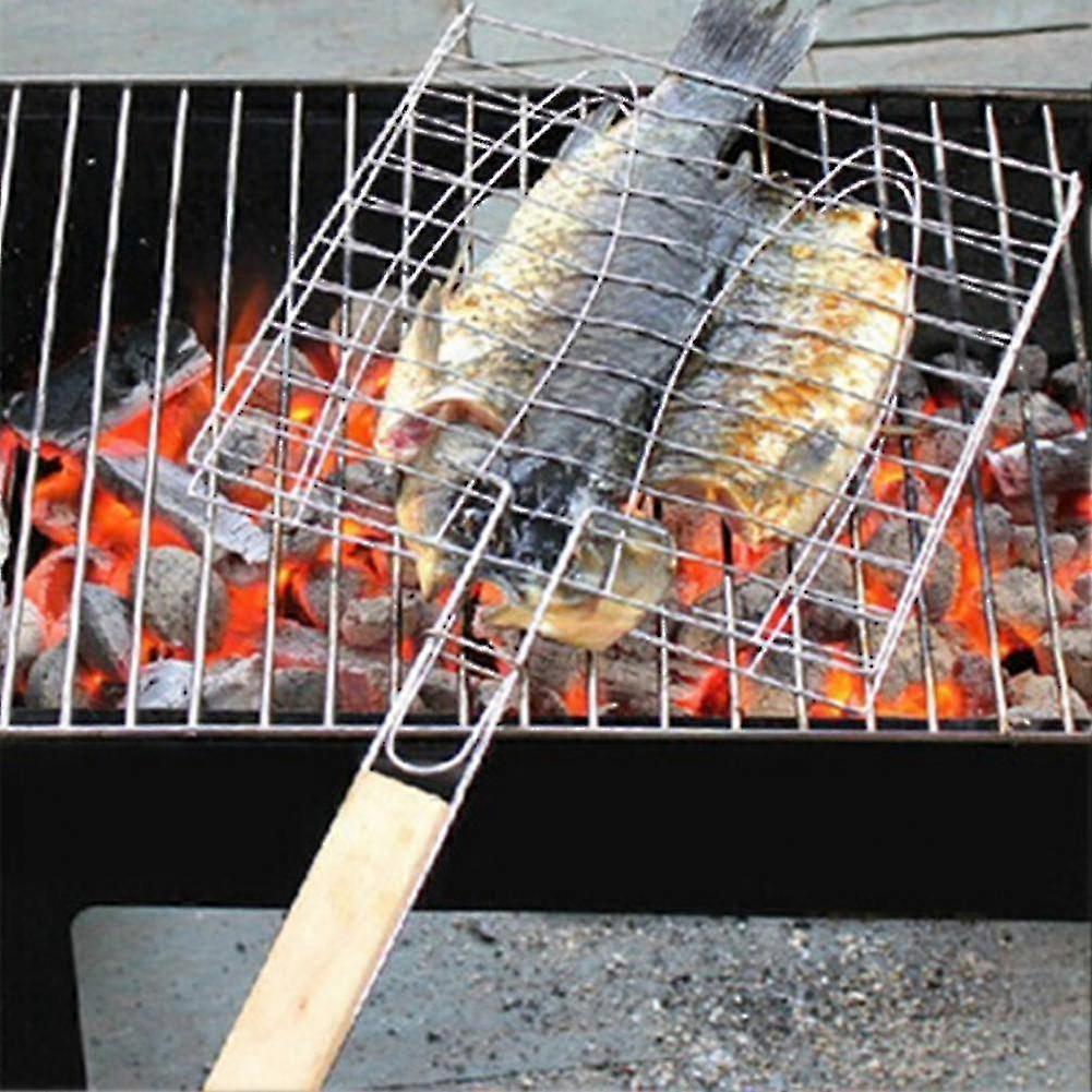 Stainless Steel BBQ Grill Net Clamp Classic Fish-shaped Long Handle  Practical Fish Roasting Bracket for Barbecue Outdoor PicnicXD2458-165 |  Fruugo NO