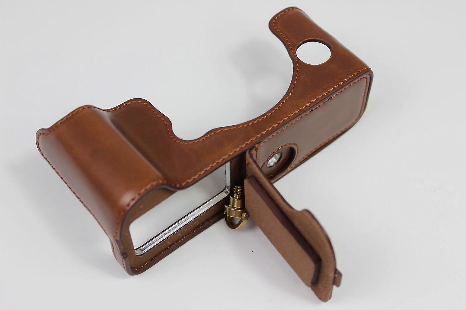 Äkta Äkta Läder Kamera Skydda Halva Fodral Grepp För Fuji Fujifilm X-T4 XT4