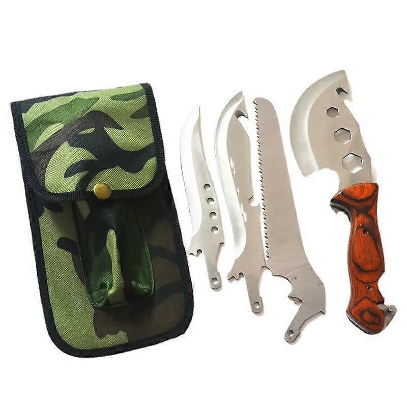Four in one multi-functional combination tool outdoor tool kit