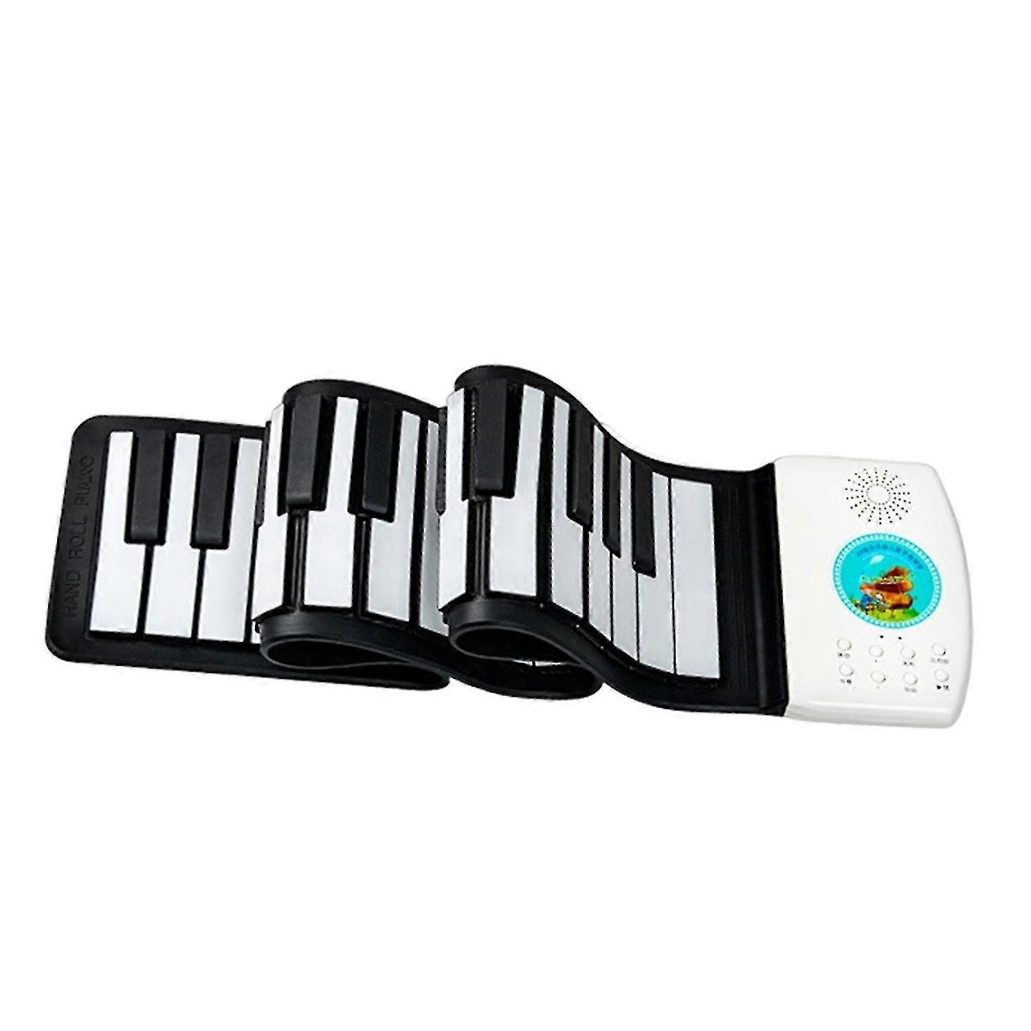 49 Keys Piano Keyboard Rechargeable Roll Up Silicone Electronic Organ Built-in Speaker For Children