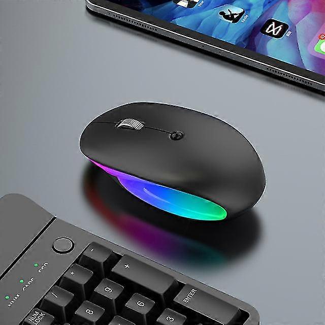 2.4G bluetooth wireless mouse rechargeable mouse ergonomic rgb gaming mouse for computer laptop ipad hollow-carved
