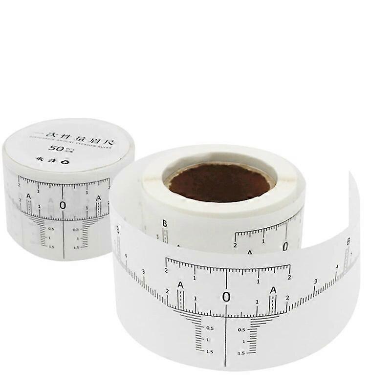 Disposable 50pcs/lot Eyebrow Ruler Sticker Adhesive Eyebrow Microblading Ruler Guide Permanent Makeup Tool