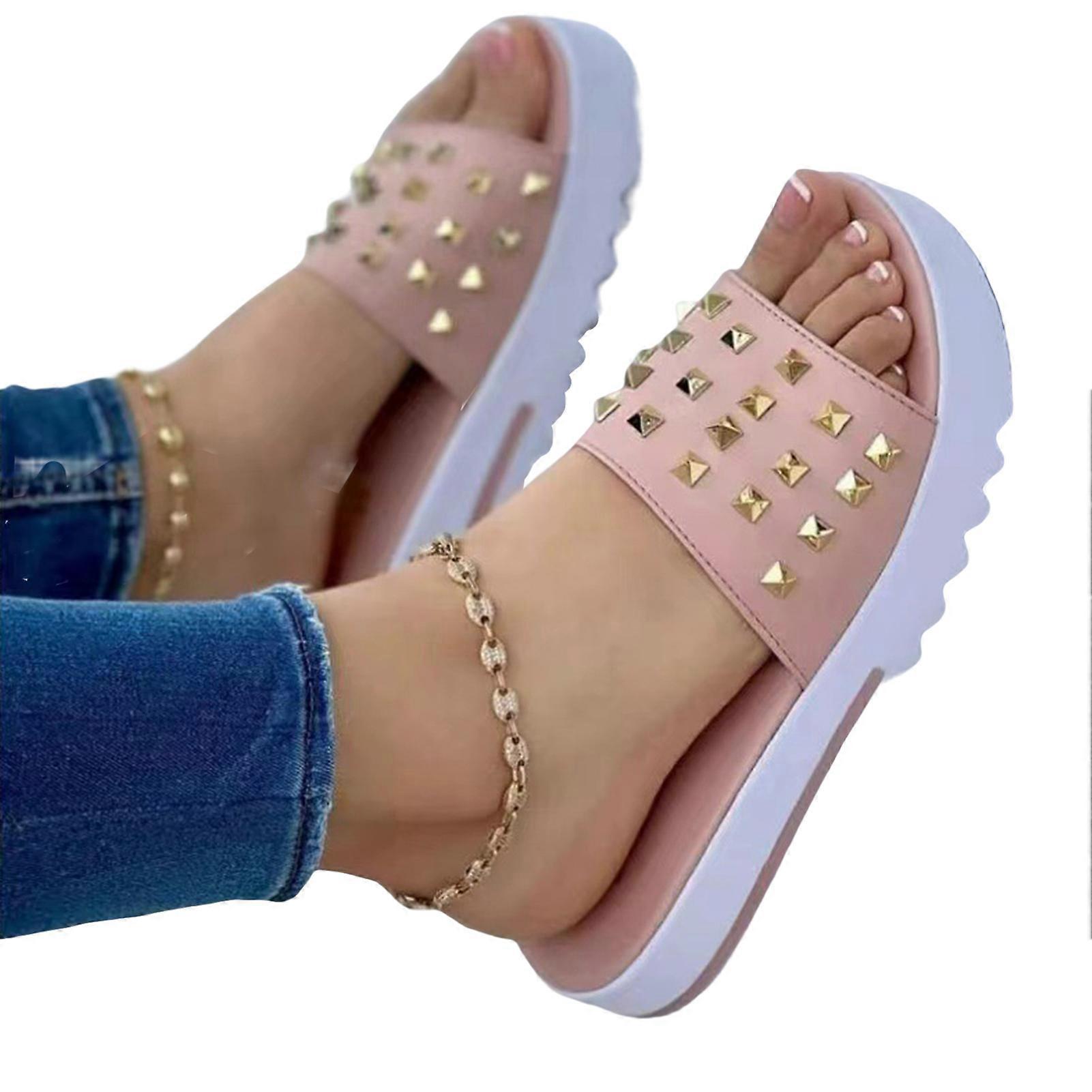 Summer Women Wedge Slippers without Grinding Feet Slippers Suitable for Going Beach Side Wear