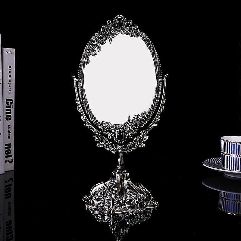 Retro Style Makeup Mirror Portable Rotatable Makeup Mirror for Bedroom