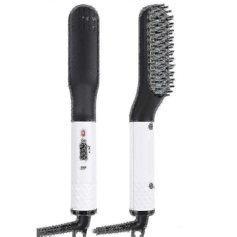 Wireless Men Straightener Comb Lcd Multifunctional Cordless Usb Charging Straightening Brush-xinhan