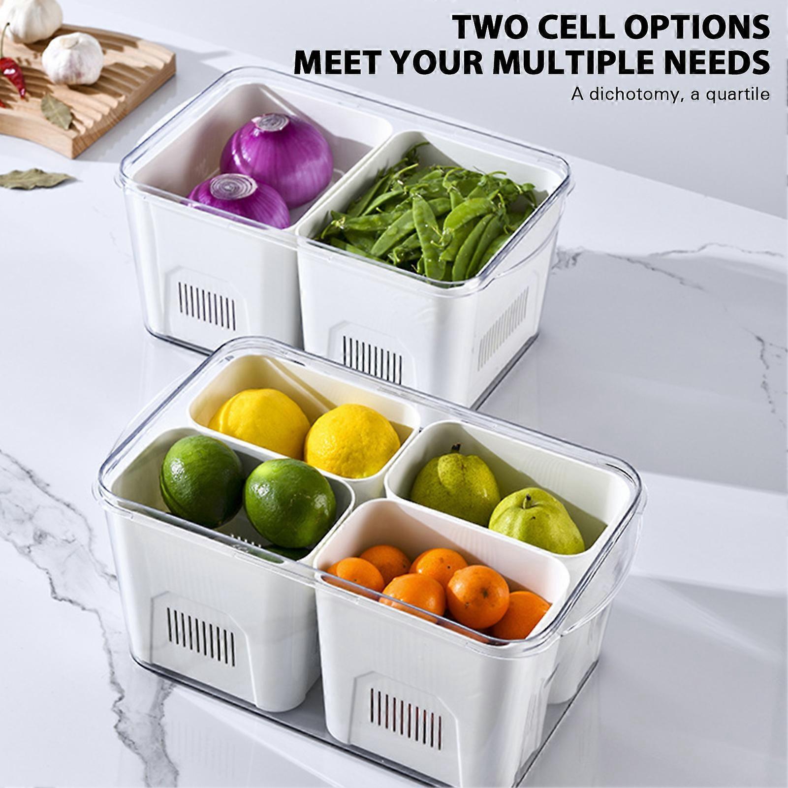 Refrigerator Storage Box with Lid Multipurpose Clear Sealed Preservation Box