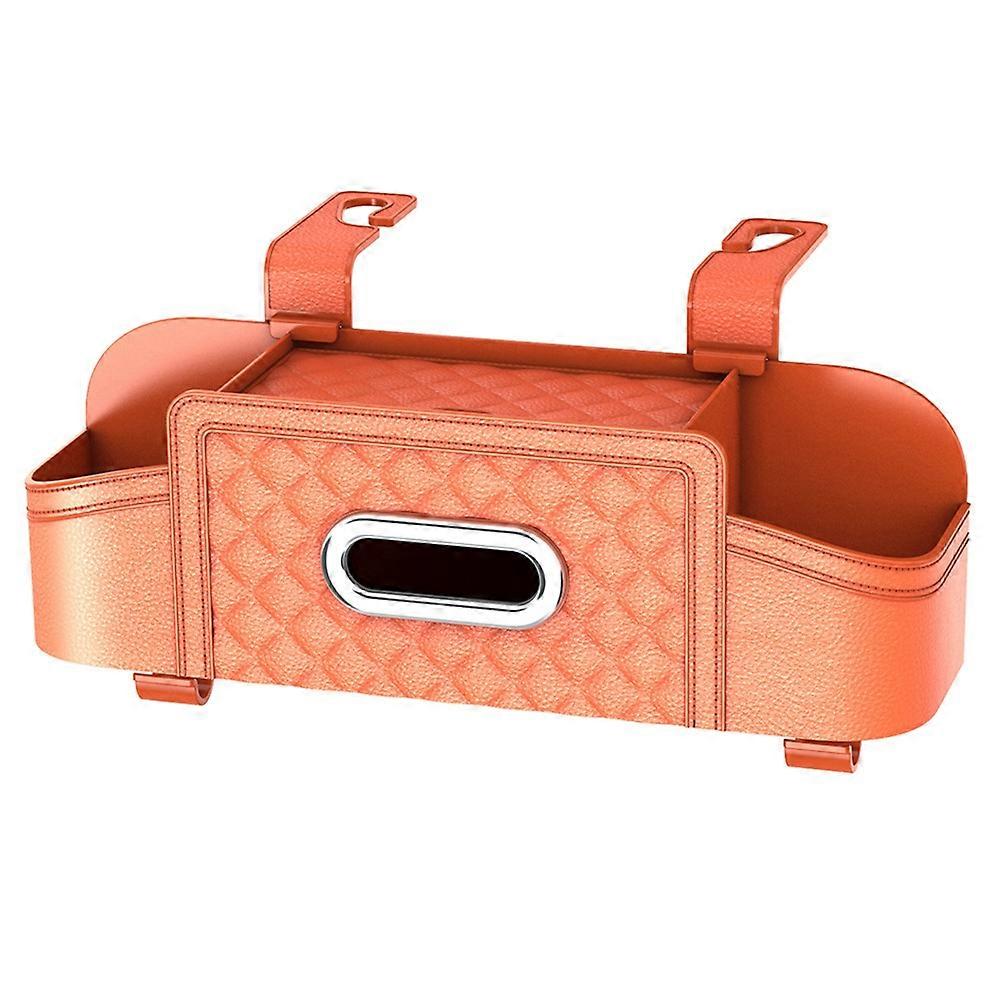 Car Seat Back Storage Box Multifunctional Auto Tissue Universal Backseat Water Cup Holder Hanging O