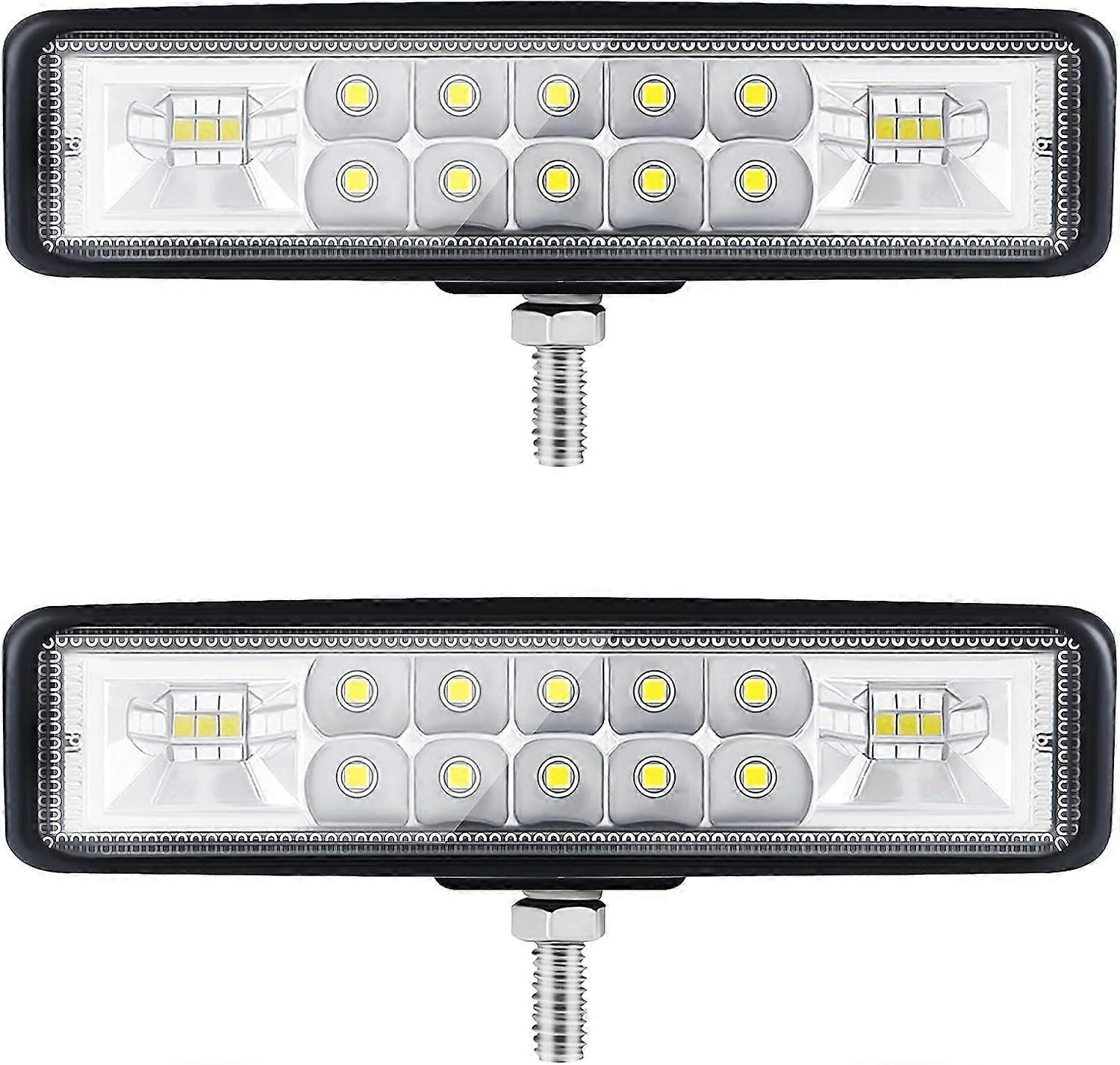 6 Motorcycle LED Headlight Led Work Light Tractor 2 Row 9-36V 120W 12000LM 6000K Combination Spotlight+Floodlight LED Bar Off-road Led Headlight 4x4 L