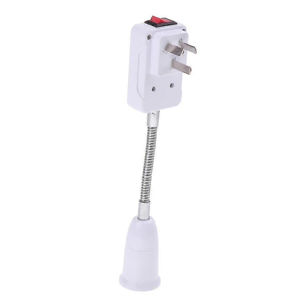 E27 Flexible Clip On Switch Led Light Lamp Bulb Holder Socket Converter