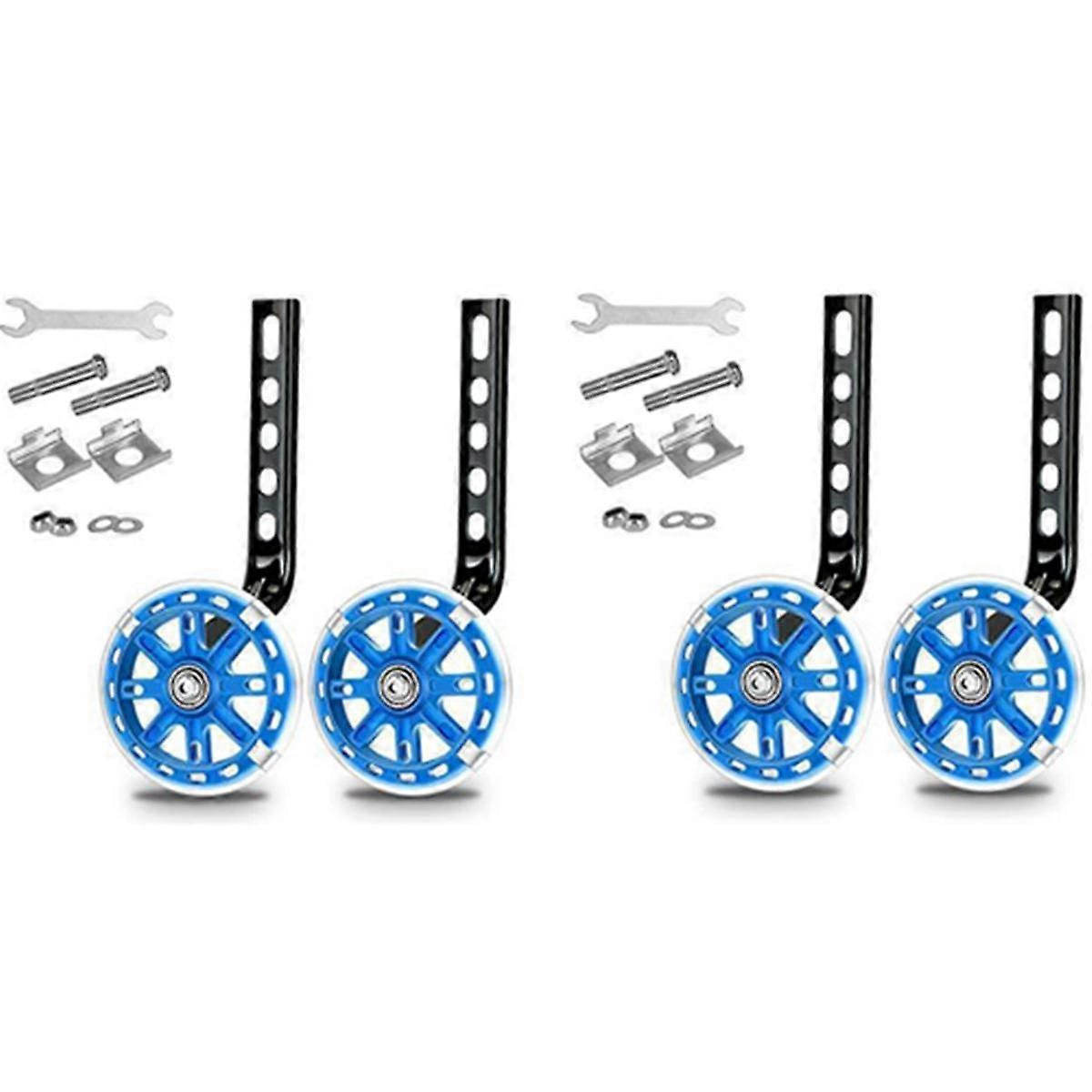 Barn Sykkel Treningshjulstativ Sett For 12/14/16/18/20 Tommers Barnesykler Blå