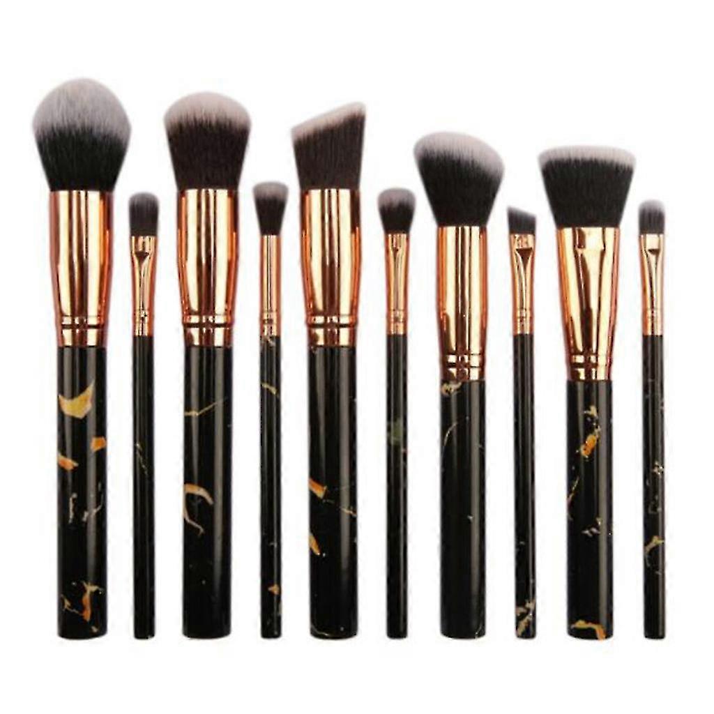 10pc Portable Makeup Brush Set, Foundation Brush, Eye Shadow Brush Set