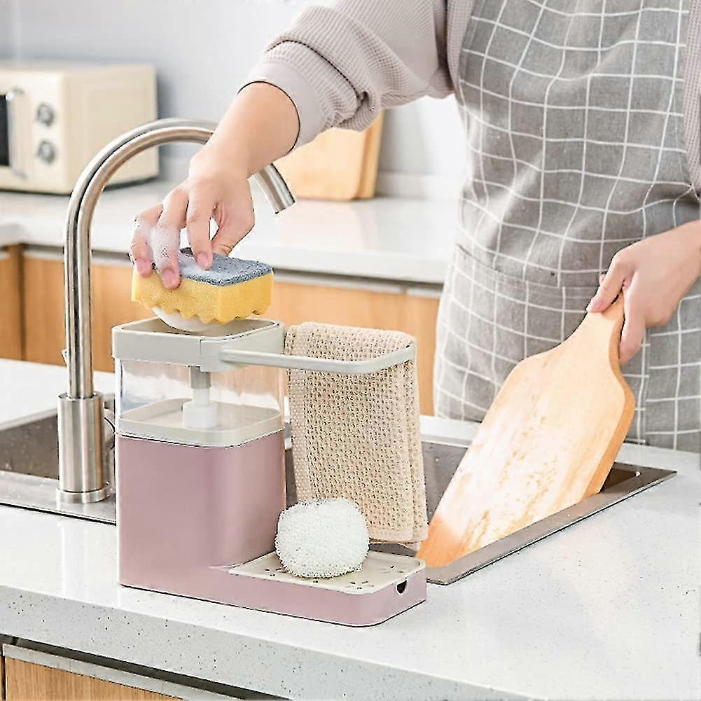 Sink Rack, Sponge Sink Shelf, Drainer For Cloth Storage, Sponge Soap Rack Kitchen Sink Organizer Hangers, Sink Caddy Organizer (pink)