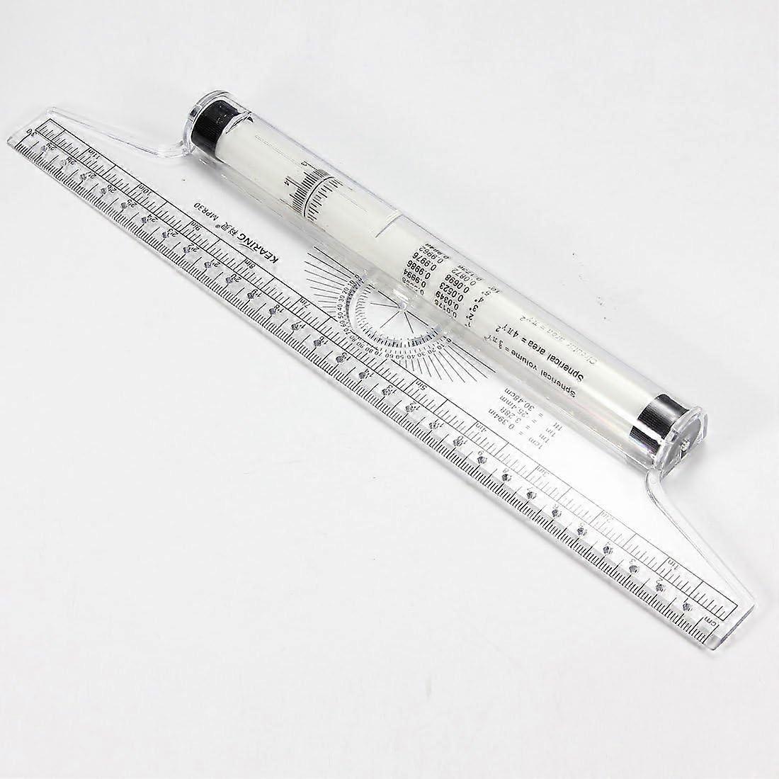 30cm Measuring Ruler Parallel Rolling Ruler Multi-Purpose