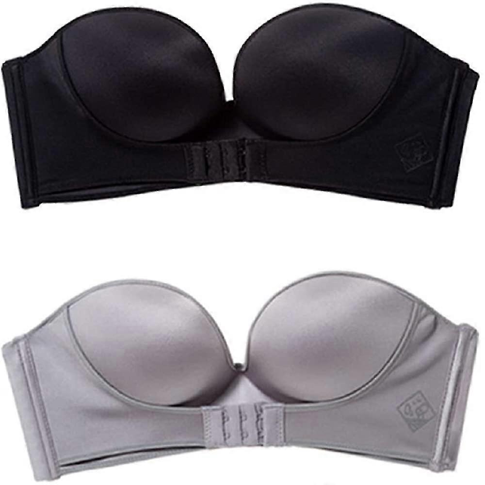 2 Pcs Women's Contour Coverage Strapless Bra