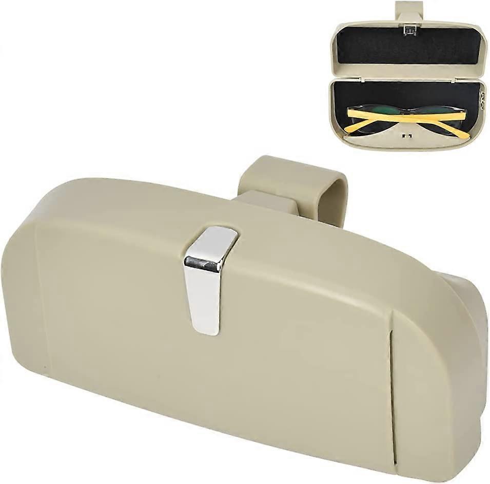 Universal Car Glasses Case with Magnetic Function Beige