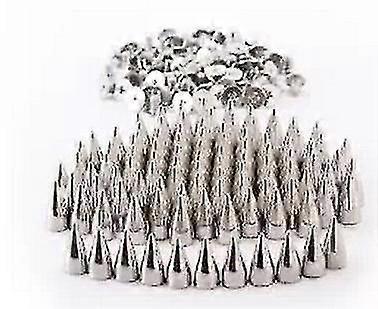 100pcs Punk Spike Screw Back Studs Cone Metal Rivets