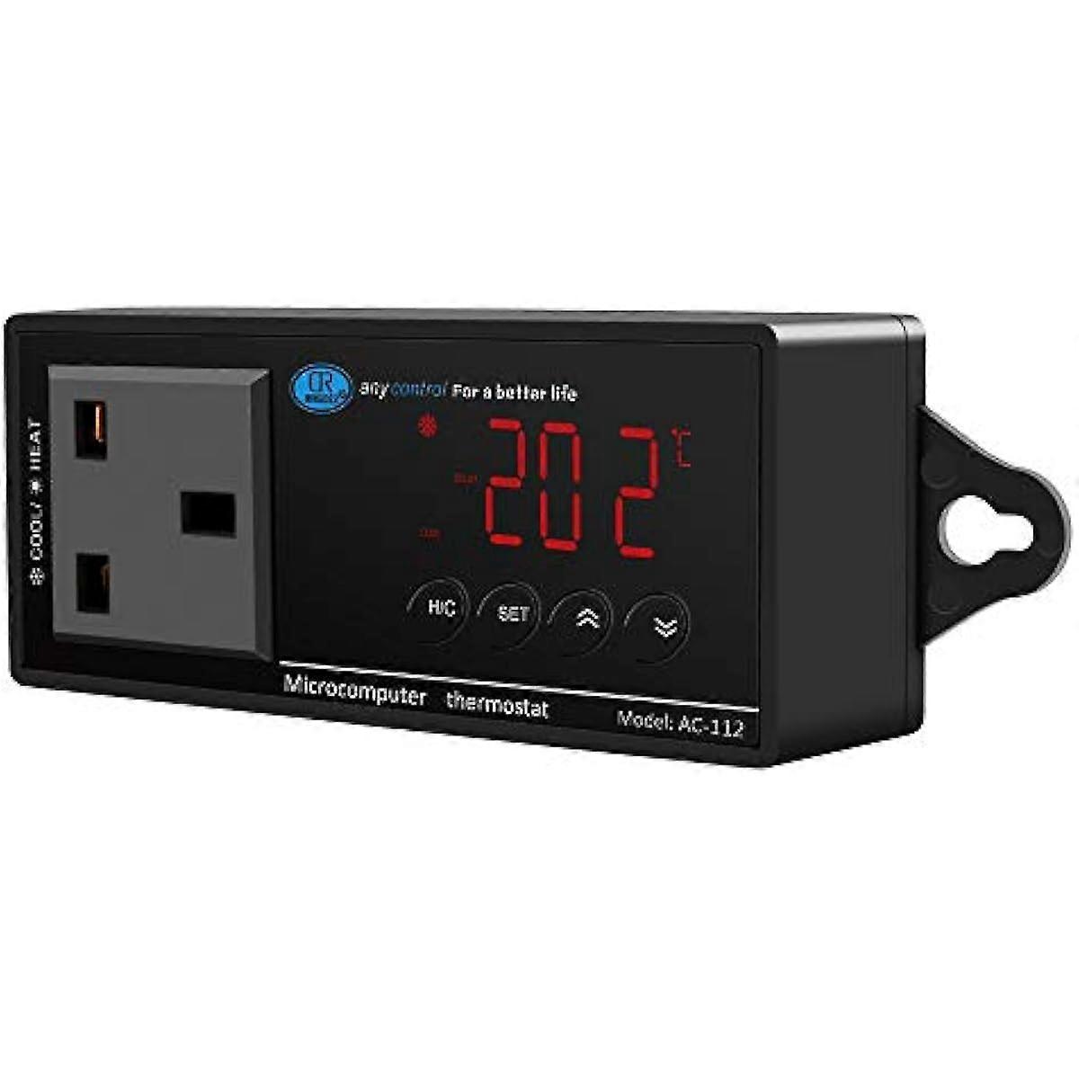 NICREW Digital LED Heating and Cooling Temperature Controller  Reptile Thermostat for Snake  Lizard  Tortoise  Vivarium and Other Reptiles  1100W 220V