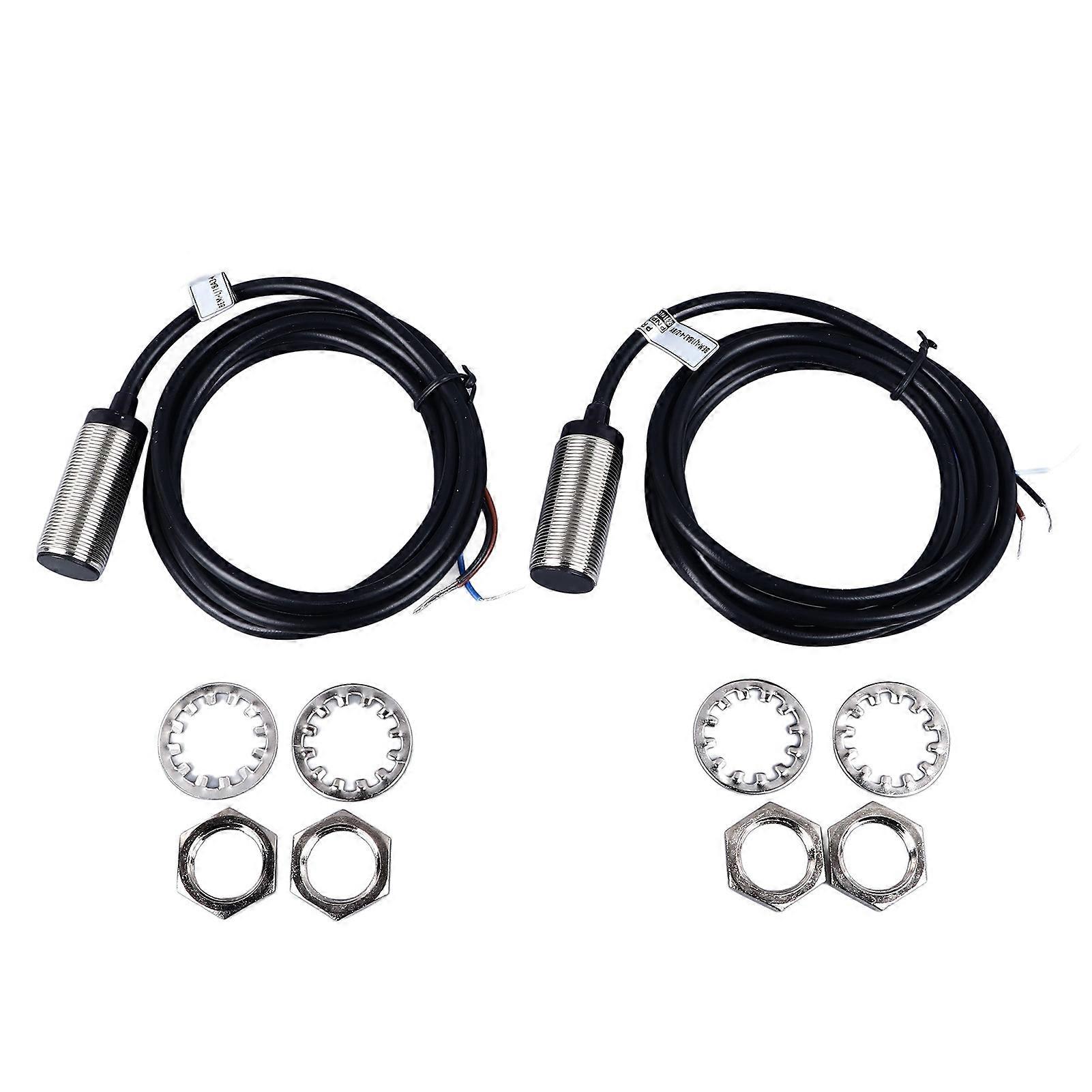 2 Pcs Inductive Proximity Sensor 4mm Detecting Distance DC 3 Wire PNP NO Inductive Approach Sensor