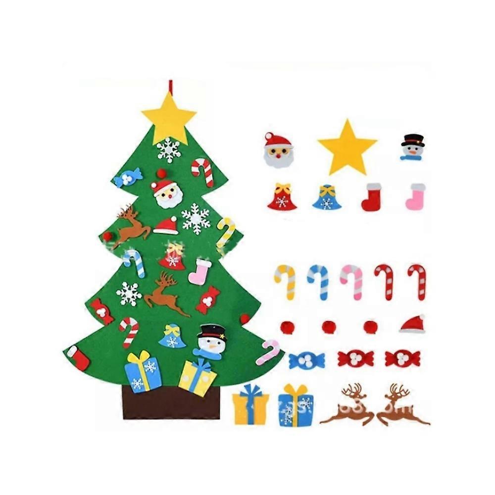 Sheremart Feltfun Tree Kit, DIY Felt Christmas Tree For Toddlers With Lights
