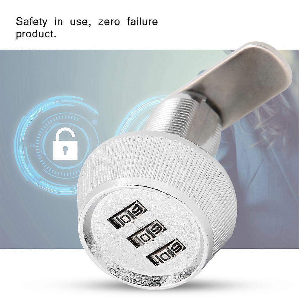 105 Zinc Alloy Mechanical 3 Digit Code Combination Cam Coded Lock Password Cabinetlock L=30.5mm